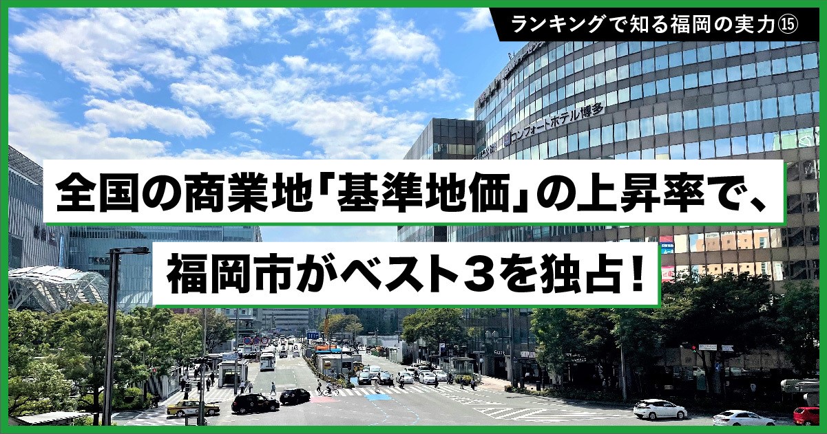 21年版 基準地価 上昇率 トップ10中の8ヶ所が福岡県 その理由とは フクリパ