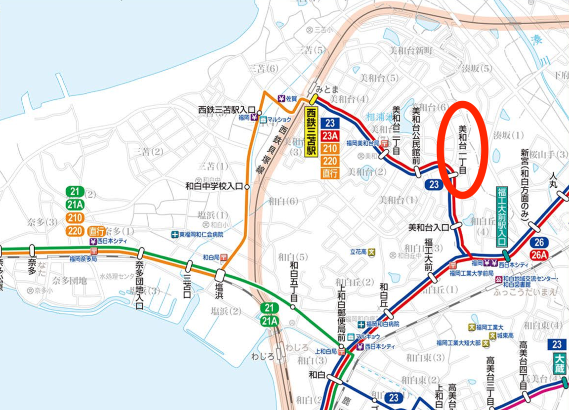 福岡市の地図は傾きがち 最北端バス停 美和台一丁目 を訪ねる フクリパ