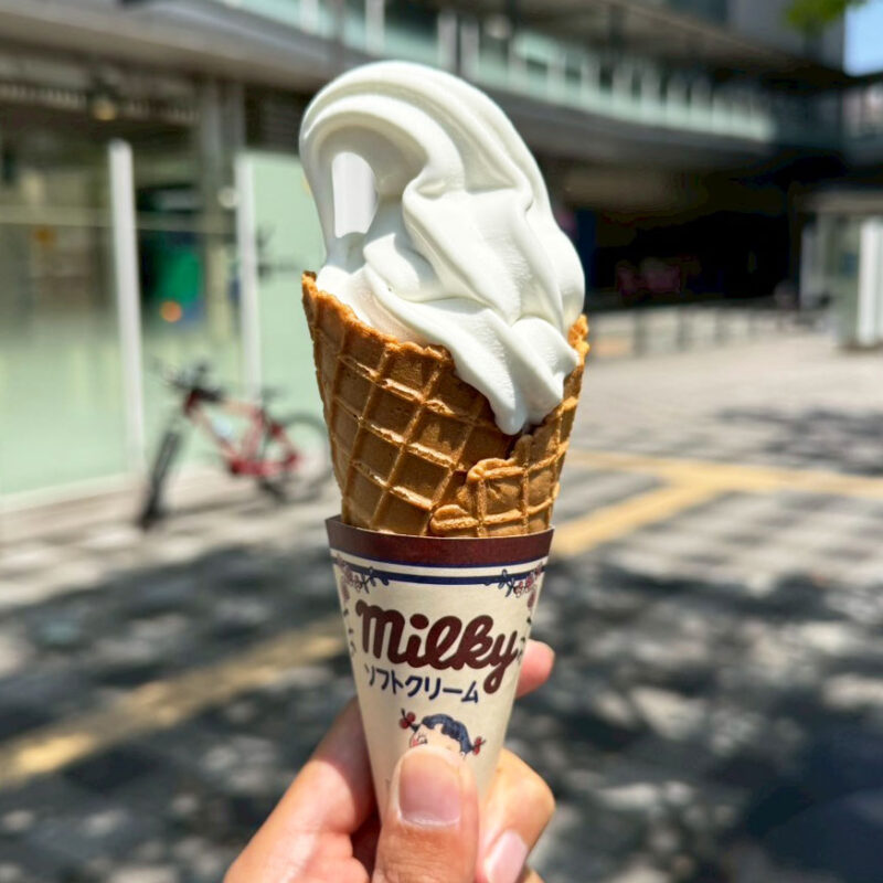 ペコちゃんmilkyドーナツ 博多バスターミナル店のソフトクリーム