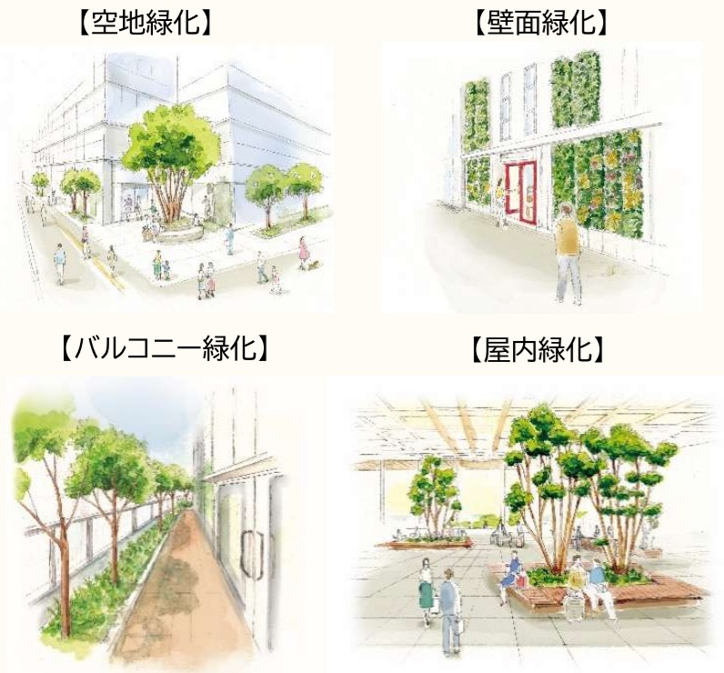 グリーンビル促進事業の一環でみどりづくりを後押しするグリーンボーナス新設