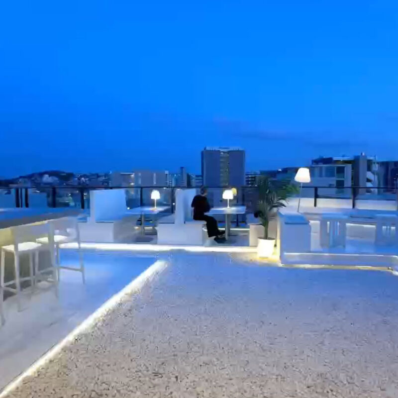 パレ福岡 夜カフェ屋上の絶景