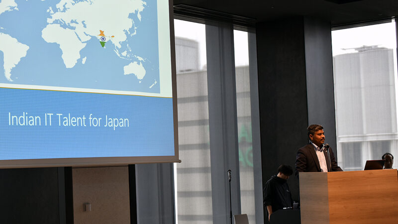 『INDIAN TECH TALENT』には、在福岡インド総領事館のラムクマール総領事も登壇した（画像提供：福岡市）