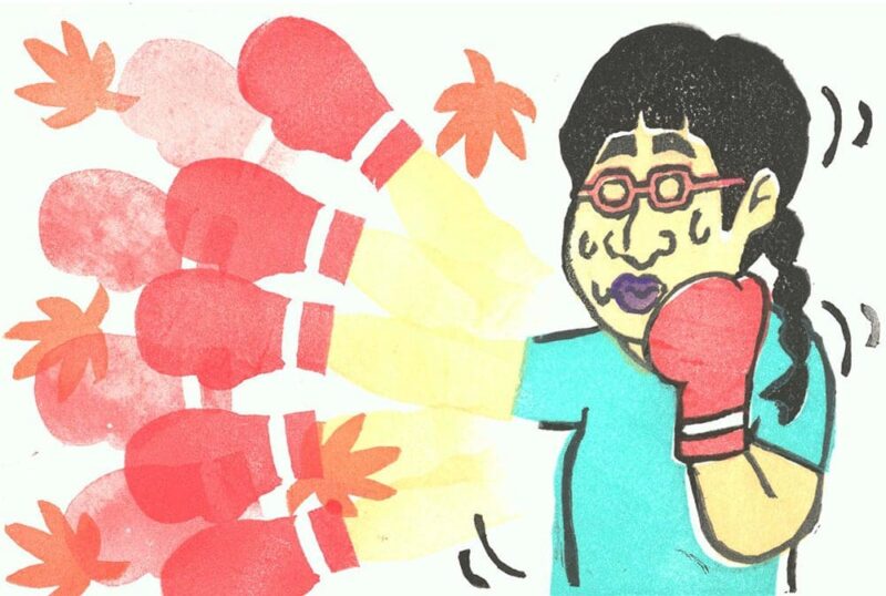 作品ジャンル：消しゴムはんこ_タイトル：『一緒に世界を獲りましょう』
_作者：しずちゃん（南海キャンディーズ_※2022年２月放送