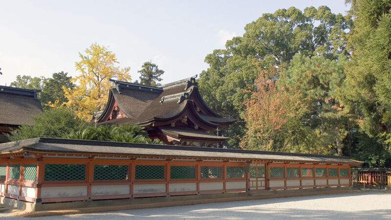 創建1301年の香椎宮は、10年ごとに天皇からの勅使が訪れる勅祭社
