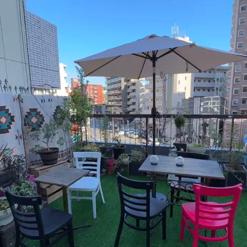 frill cafe 屋上