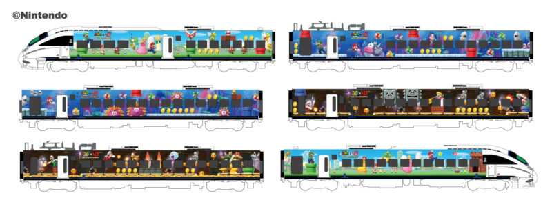 スーパーマリオのコースを再現した885系電車