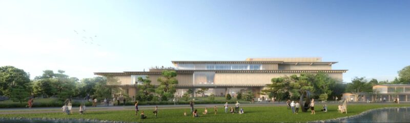 大濠公園側から見た外観