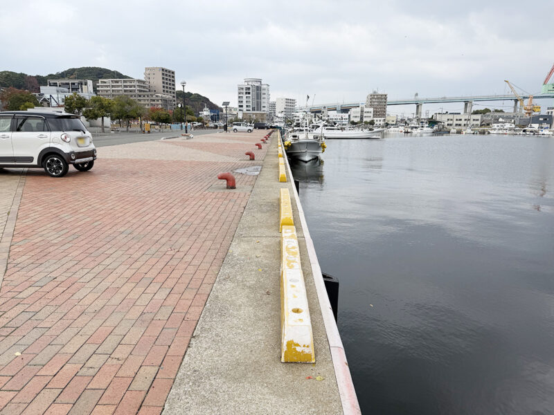 かもめ広場前の釣りポイント