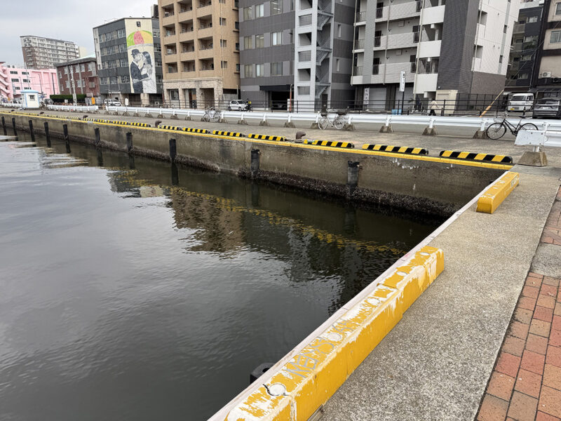 かもめ広場前の釣りポイント