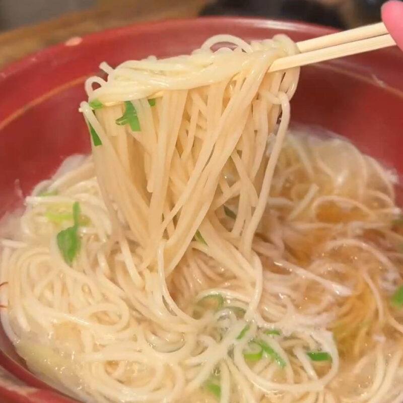 振る舞い処 水魚 葱しゃぶしゃぶの〆