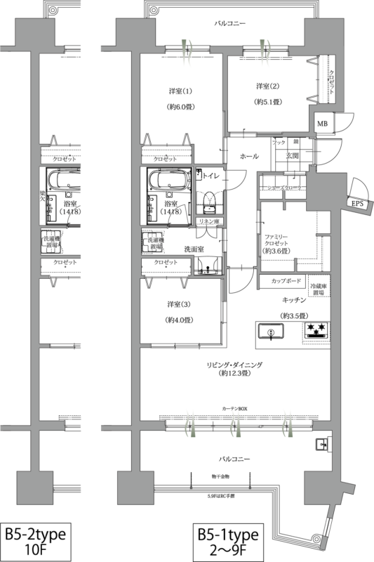 3LDK+ SC+FC B5-1type