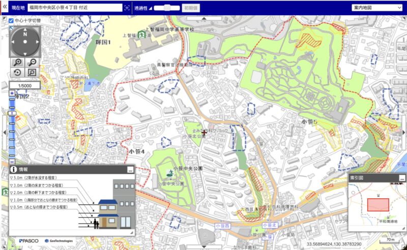福岡市総合ハザードマップ