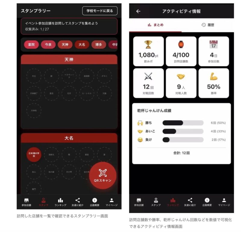 スタンプラリー画面_アプリイメージ