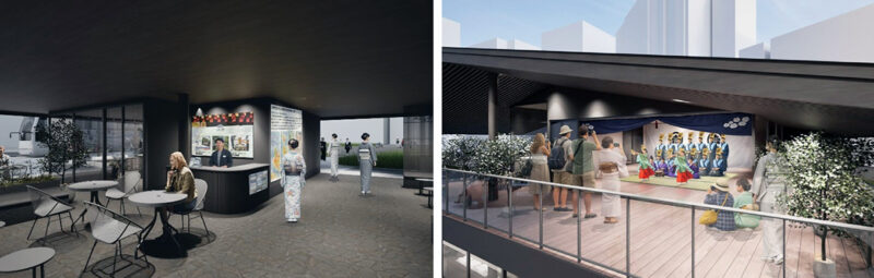 旧博多駅跡の出来町公園、地元企業群が『うどん道場』の観光文化施設【福岡市博多区