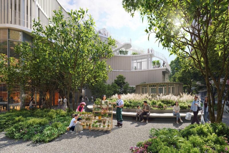 園街のにぎわいと自然の安らぎを身近に感じられる「街にわ」