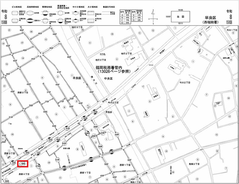 県内最高額は福岡市・パルコ前の992万円、都道府県庁所在地で5位【路線価2026】