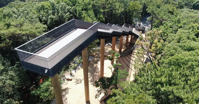 西公園に360度のパノラマ広がる、高さ約14メートルの展望施設が誕生