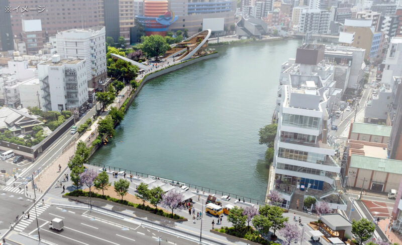 天神〜博多の水辺、清流公園の北側・橋上エリアが9月11日供用開始