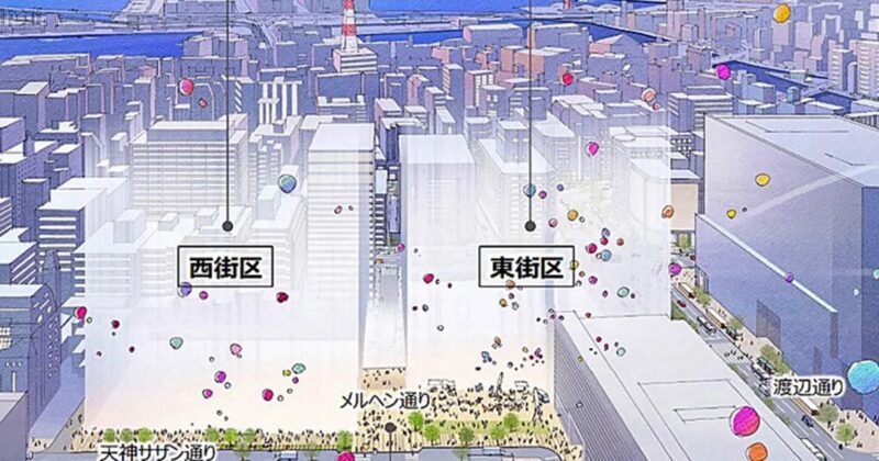 新天町商店街が建て替え・一時移転へ、新街区は2030年代に完成
