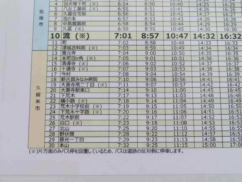 親しまれてきた路線の廃止と、新たな交通ルートの誕生。「流」バス停【福岡県筑後市】