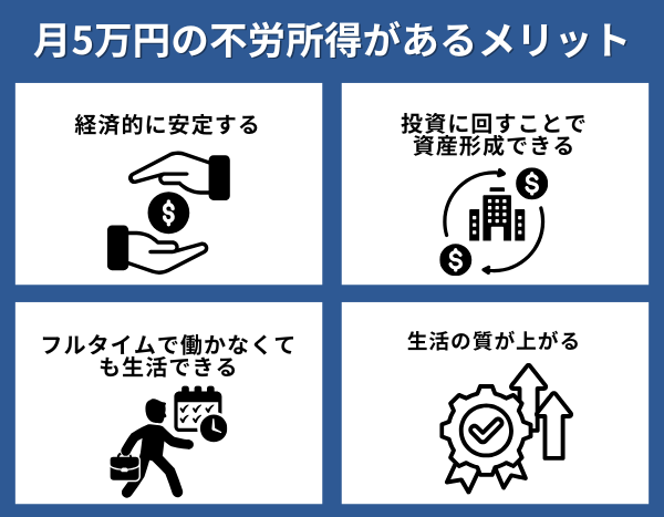 月5万円の不労所得があるメリット