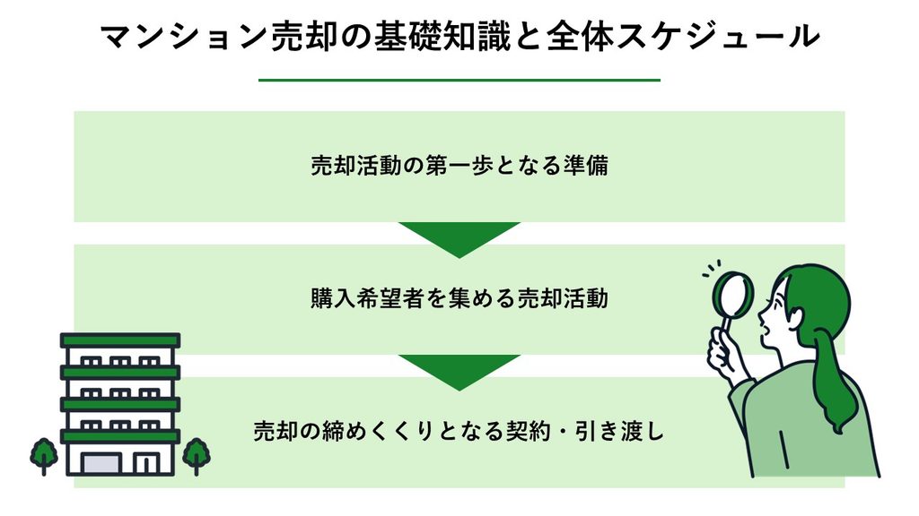 マンション売却の基礎知識と全体スケジュールの図解
